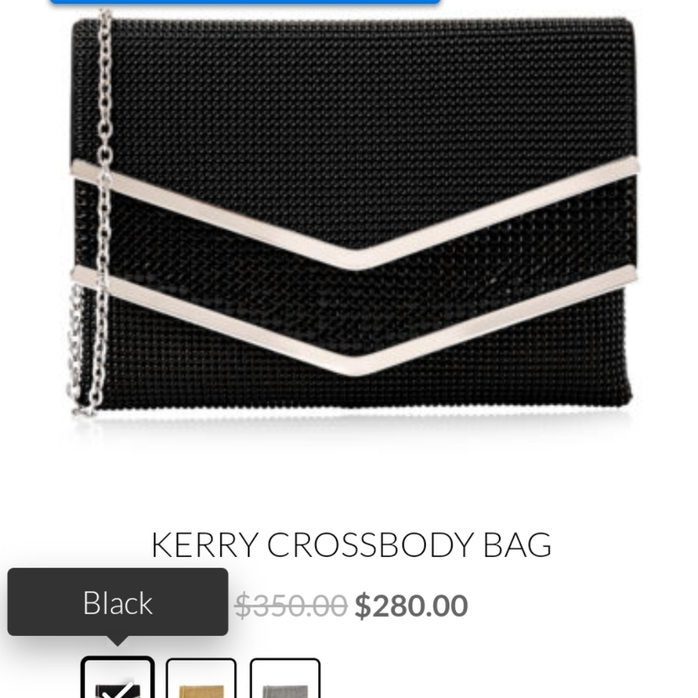STUNNING WHITING AND DAVIS BLACK MATTE MESH CROSSBODY CLUTCH - Picture 15 of 16